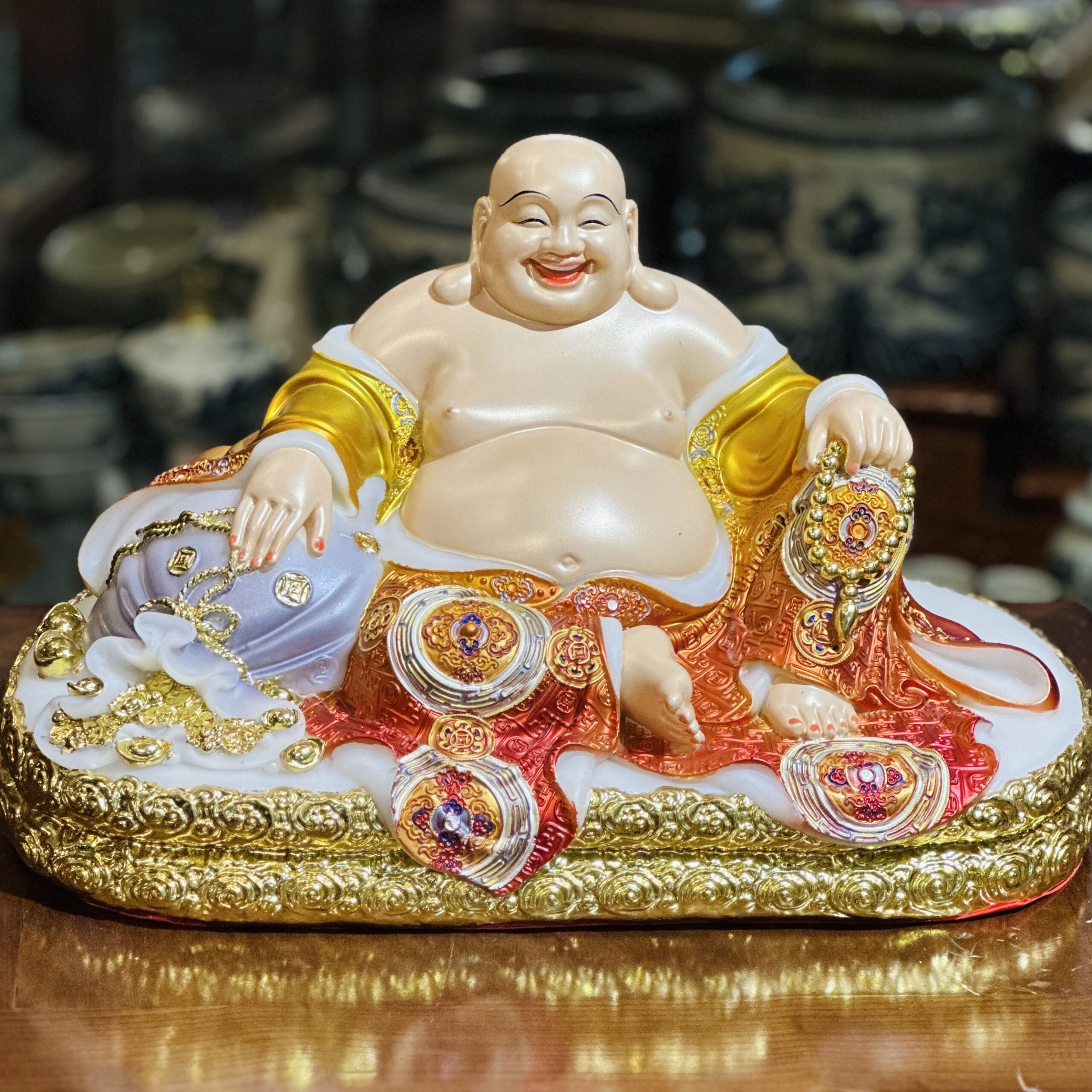 Tượng Di Lặc Hiệu Ứng Đồng Đỏ