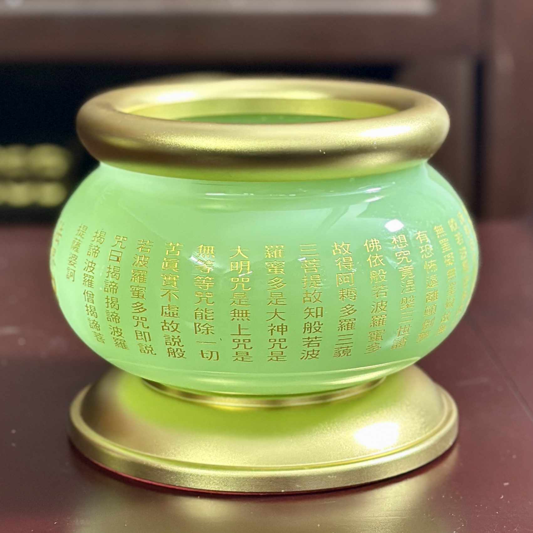 Bát Hương Lưu Ly Xanh Bọc Đồng