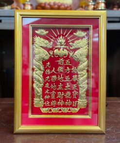 Bài Vị Thần Tài Dát Vàng Nền Đỏ
