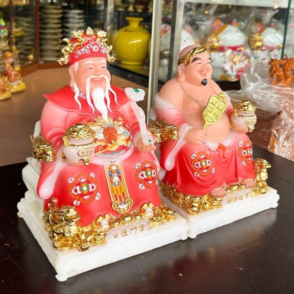 Tượng Thần Tài Thổ Địa Thiềm Thừ Bột Đá Đỏ