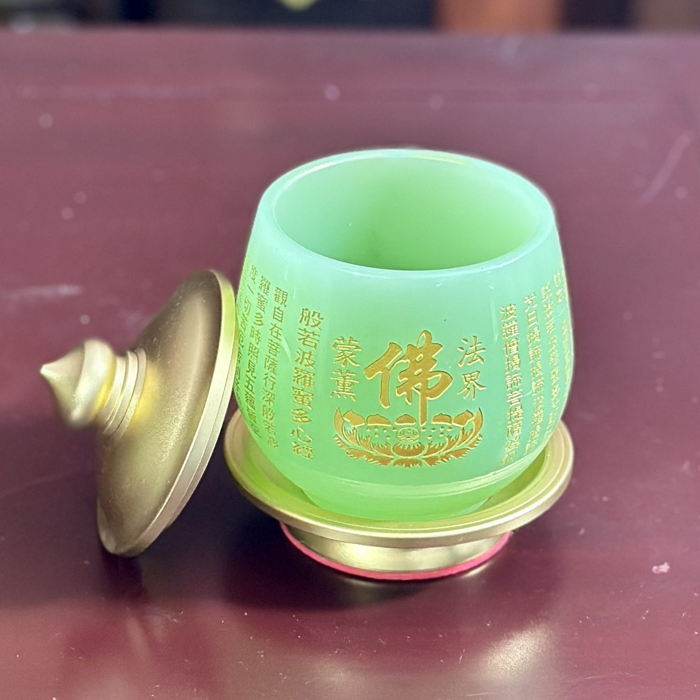 Chóe Thờ Lưu Ly Xanh Bọc Đồng