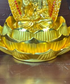 Tượng Phật Quan Âm Bồ Tát Tọa Sen Để ÔTô