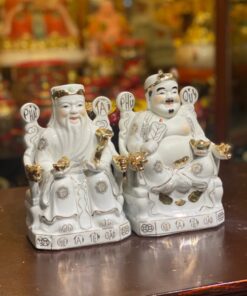 Tượng Thần Tài Thổ Địa Sứ Trắng