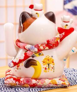 Mèo Thần Tài Thất Phúc Miêu 25cm