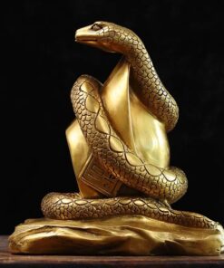 Rắn Đồng Ôm Thỏi Vàng Phong Thủy