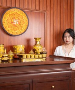 Bộ Đồ Thờ Thần Linh Sứ Vàng Kim Sa