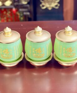 Chóe Thờ Lưu Ly Xanh Bọc Đồng