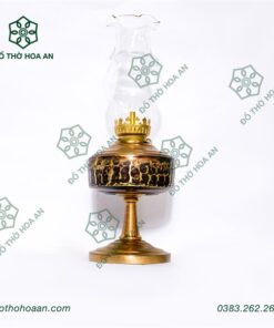 Đèn Dầu Đồng Hun Chân Ngắn