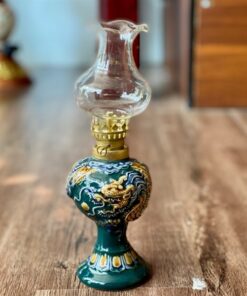 Đèn Dầu Đăp Nổi Rồng Xanh Lục Bảo S3