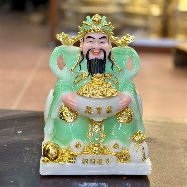 Tượng Thần Tiền/ Thần Phát Phú Quý Xanh Ngọc