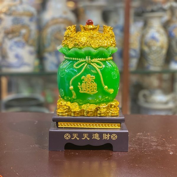 Túi Tiền Vàng Màu Xanh Chiêu Tài