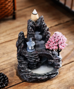 Đốt Trầm Khói Ngược Tiểu Cảnh Cây Đào Hồng