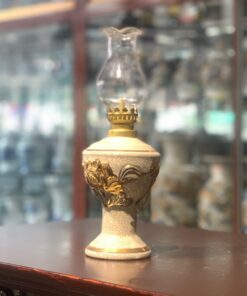 Đèn Dầu Men Rạn Vẽ Vàng 24K