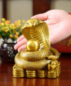 Tượng Rắn Đồng Ngậm Ngọc Phong Thủy