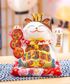 Mèo Thần Tài Đế Vương Tài Lộc Dồi Dào 21cm