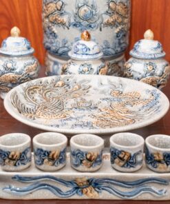 Bộ Thờ Thần Linh Men rạn Đắp Nổi BTTLMRDN1