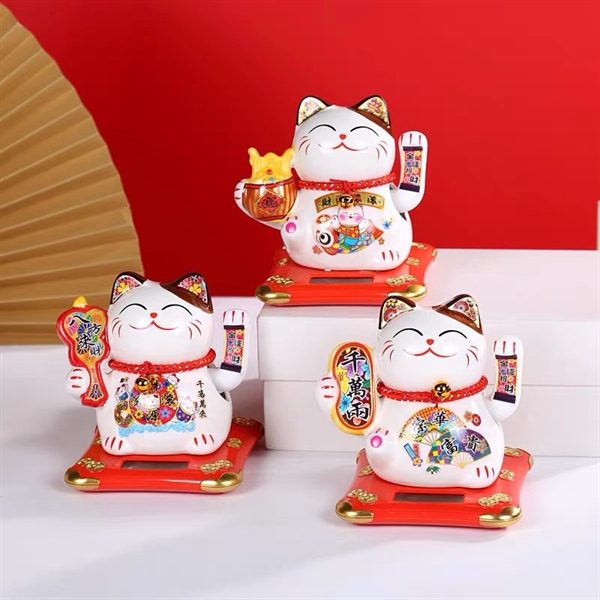 Mèo Thần Tài Năng Lượng 10cm