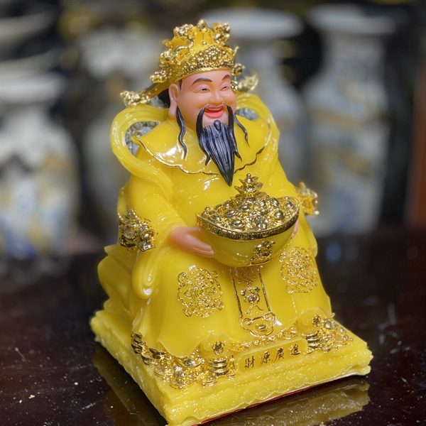 Tượng Thần Phát/ Tượng Triệu Công Minh Phú Qúy Bột Đá Vàng Thạch Anh