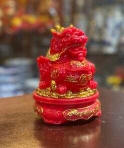 Tỳ Hưu Phong Thủy Đế Xoay Bột Đá Đỏ