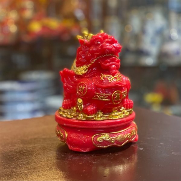 Tỳ Hưu Phong Thủy Đế Xoay Bột Đá Đỏ