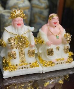 Tượng Thần Tài Thổ Địa Phú Quý Bột Đá Trắng