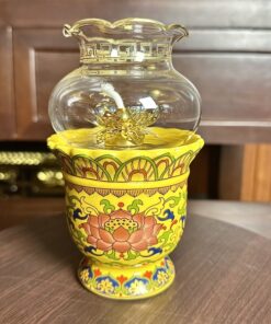 Đèn Dầu Gấm Vàng