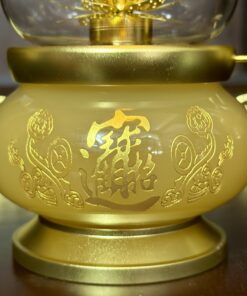Đèn Dầu Lưu Ly Vàng Bọc Đồng