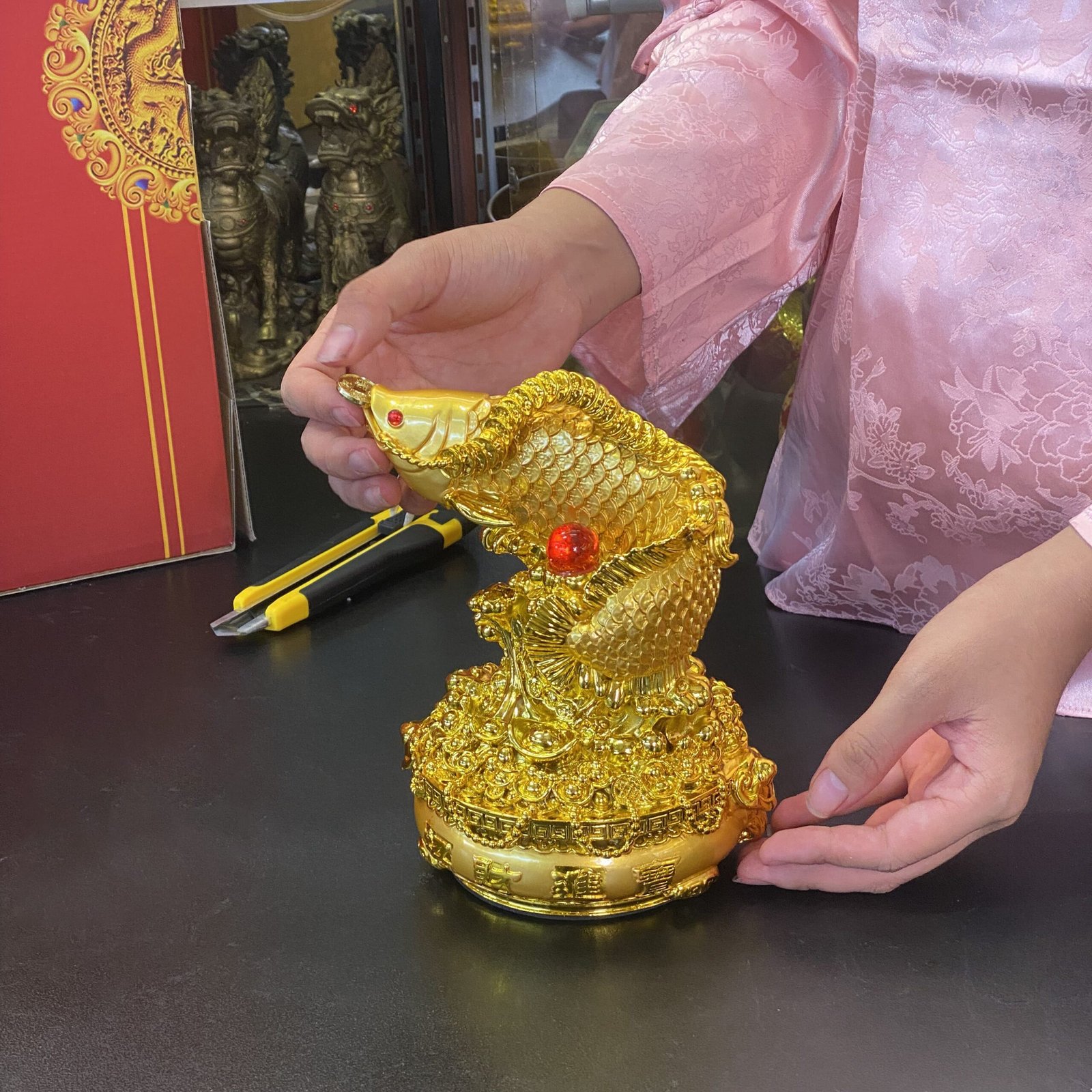 Tượng Cá Kim Long Tụ Bảo