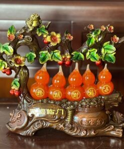 Ngũ Hồ Lô Đỏ Chiêu Tài Phong Thủy