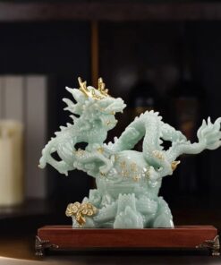 Tượng Rồng Đá Cuộn Long Châu