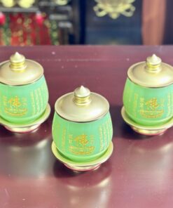 Chóe Thờ Lưu Ly Xanh Bọc Đồng