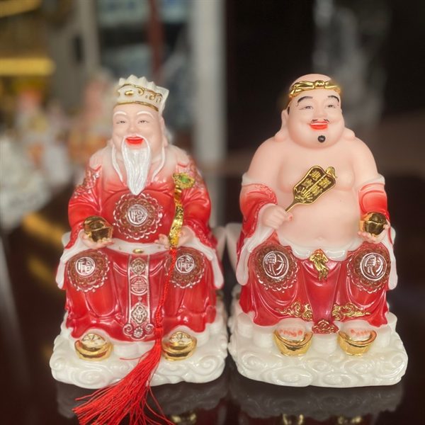 Tượng Thần Tài Thổ Địa Bột Đá Đỏ SP001259 - Ảnh 3