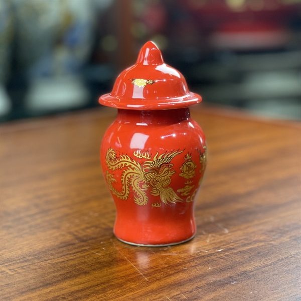 Chóe Thờ Sứ Men Đỏ Bát Tràng