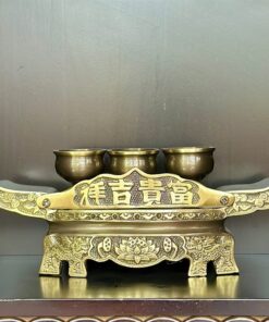Kỷ Ngai Thờ 3 Chén Đồng Hun