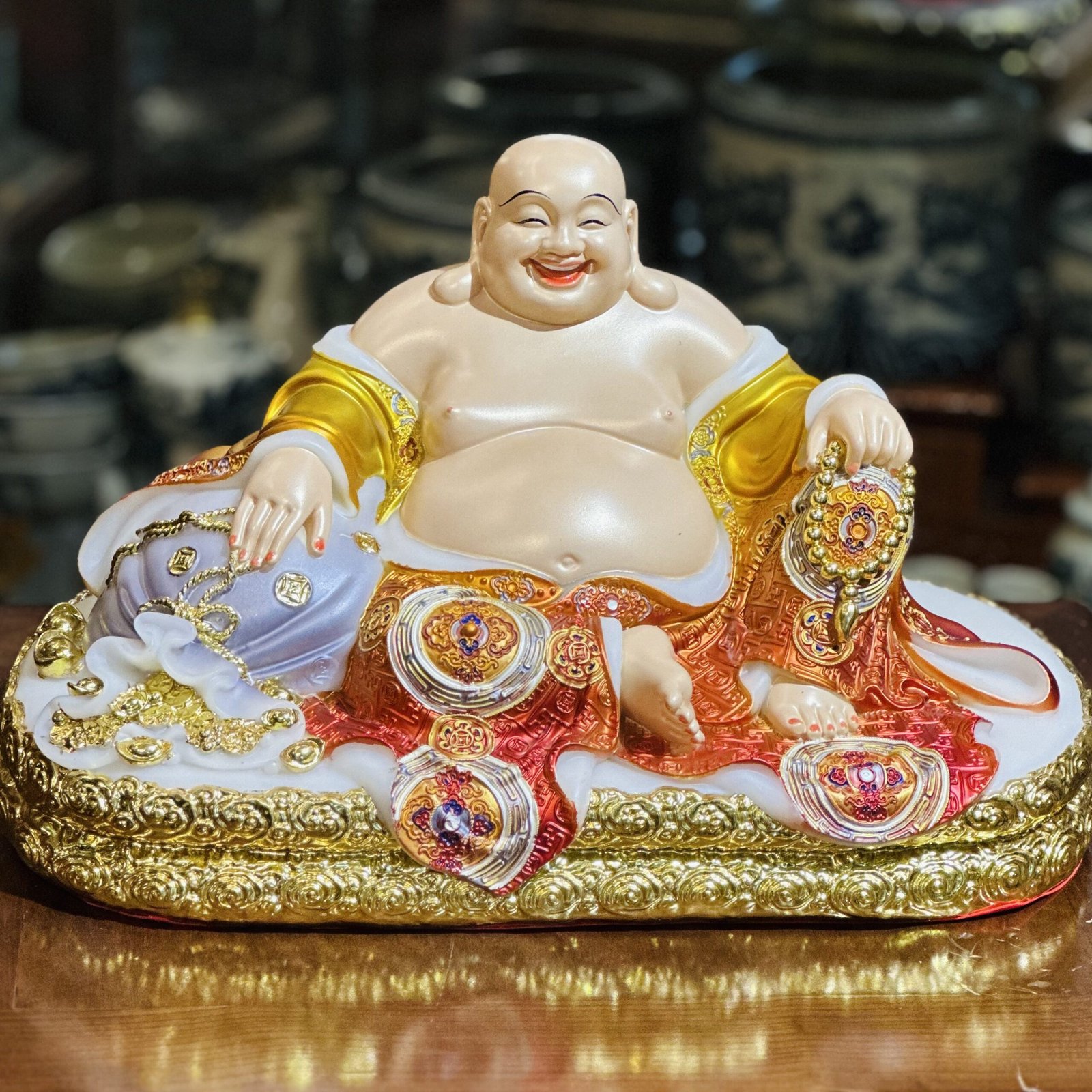 Tượng Di Lặc Hiệu Ứng Đồng Đỏ