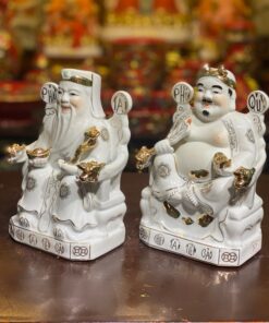 Tượng Thần Tài Thổ Địa Sứ Trắng