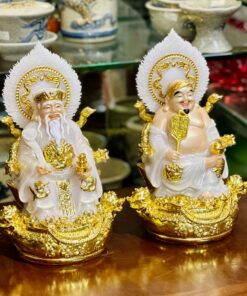 Tượng Thần Tài Thổ Địa Hiệu Ứng Đồng Trắng