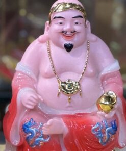 Tượng Thần Tài Thổ Địa Bột Đá Vuông Đỏ