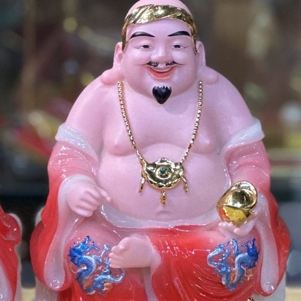 Tượng Thần Tài Thổ Địa Bột Đá Vuông Đỏ