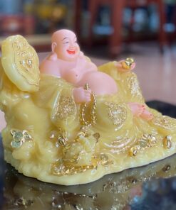 Tượng Di Lặc Như Ý Bột Đá Vàng