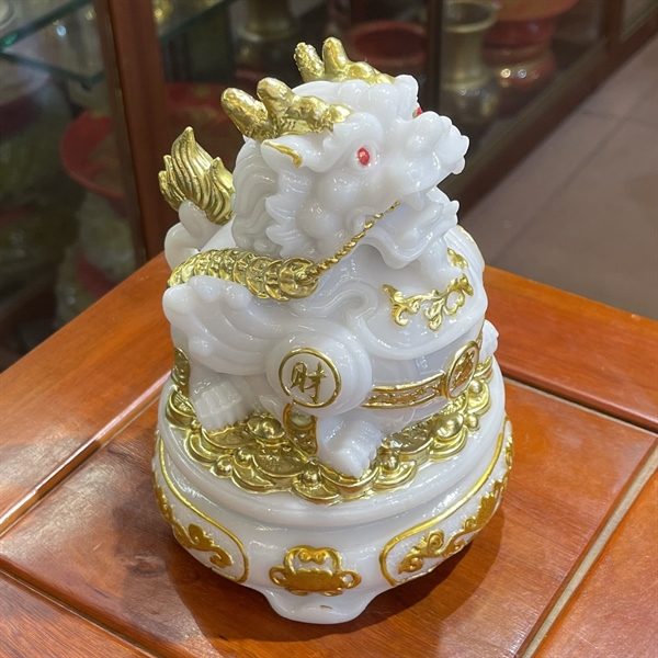 Tỳ Hưu Phong Thủy Đế Xoay Bột Đá Trắng
