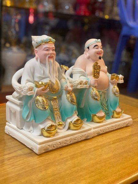 Tượng Thần Tài Thổ Địa Composite Xanh