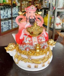 Tượng Thần Tiền Thiềm Thừ Bột Đá Đỏ
