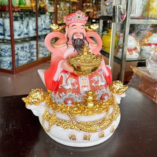 Tượng Thần Tiền Thiềm Thừ Bột Đá Đỏ