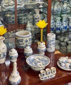 Bộ Đồ Thờ Thần Linh Sứ Men Rạn Vẽ BDTTLMRV2