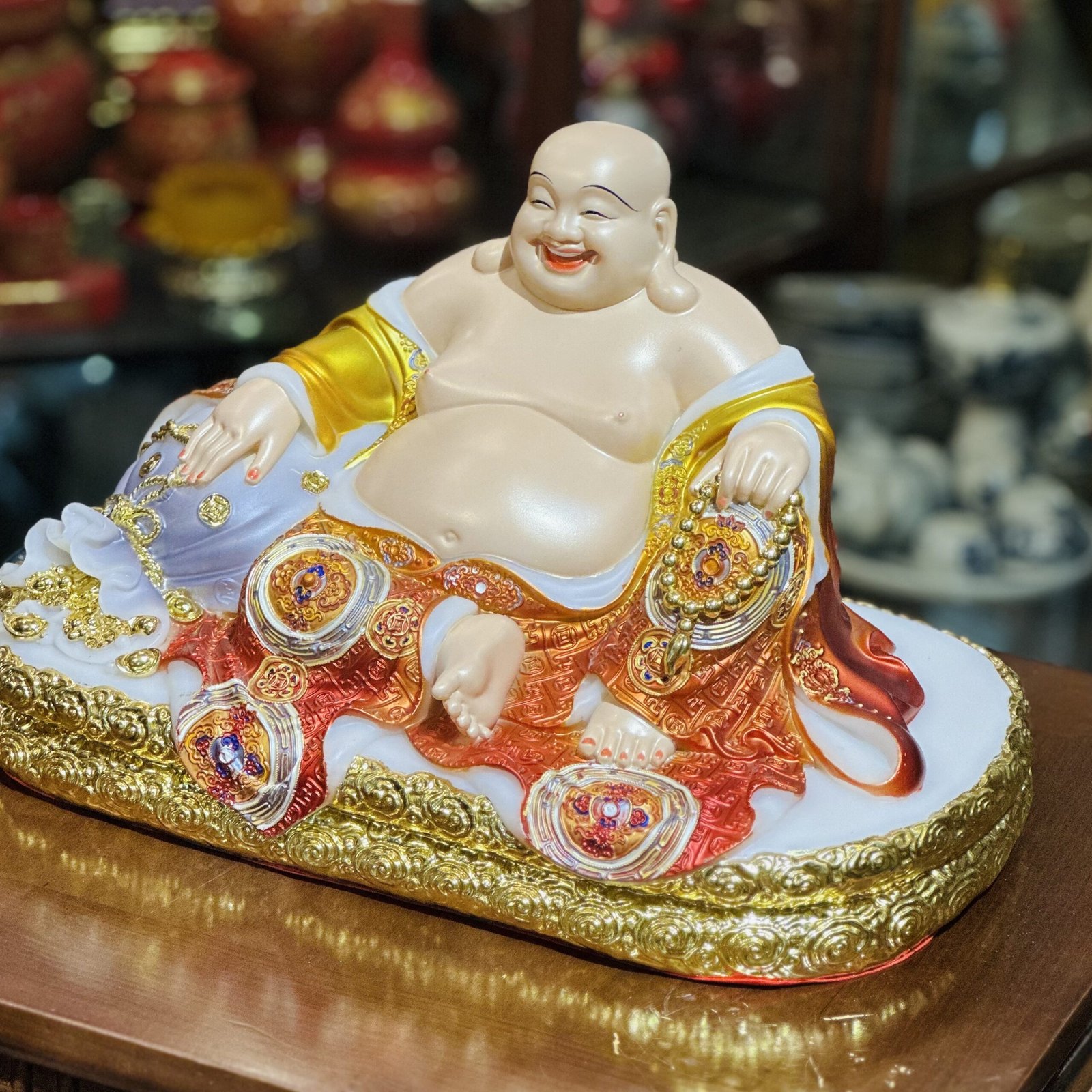 Tượng Di Lặc Hiệu Ứng Đồng Đỏ