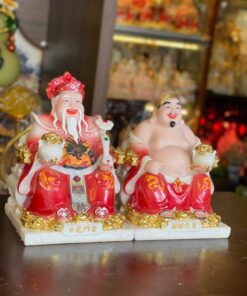 Tượng Thần Tài Thổ Địa Bột Đá Đỏ SP001253