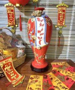 Mai Bình Vạn Sự Như Ý Men Màu Đắp Nổi