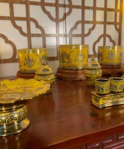 Bộ Bát Hương Sứ Kim Sa Thờ Gia Tiên BGT02KS2