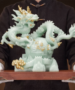 Tượng Rồng Đá Cuộn Long Châu
